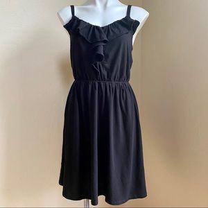 LOFT black ruffle sundress